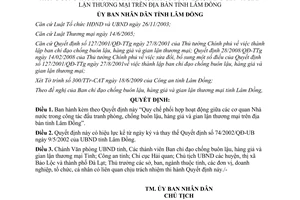 Quyết định 1470/QĐ-UBND năm 2009 phối hợp đấu tranh phòng chống buôn lậu Lâm Đồng