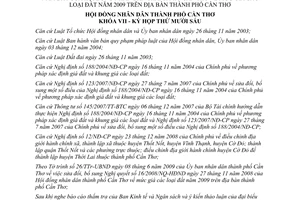 Nghị quyết 07/2009/NQ-HĐND sửa đổi Nghị quyết số 16/2008/NQ-HĐND giá đất 2009