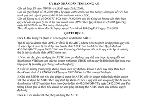 Quyết định 24/2009/QĐ-UBND  tiêu chuẩn, thủ tục xét cho phép sử dụng thẻ