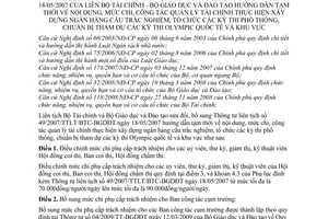 Thông tư liên tịch số 132/2009/TTLT-BTC-BGDĐT sửa đổi Thông tư liên tịch  49/2007/TTLT