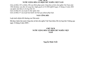 Lệnh công bố Luật Trách nhiệm bồi thường của Nhà nước 11/2009/L-CTN