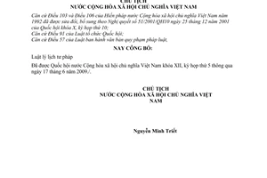 Lệnh công bố Luật lý lịch tư pháp 04/2009/L-CTN