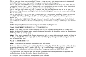 Thông tư 18/2009/TT-BXD hướng dẫn xuất khẩu khoáng sản làm vật liệu xây dựng