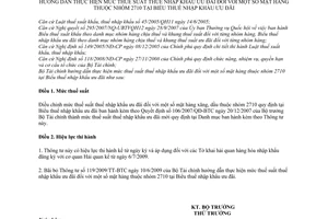 Thông tư 133/2009/TT-BTC mức thuế suất nhập khẩu ưu đãi mặt hàng nhóm 2710 tại biểu thuế nhập khẩu ưu đãi