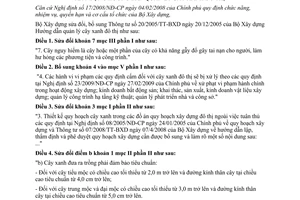 Thông tư 20/2009/TT-BXD sửa đổi 20/2005/TT-BXD quản lý cây xanh đô thị