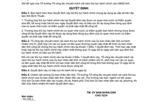 Quyết định 1736/QĐ-UBND năm 2009 công bố bộ thủ tục hành chính chung