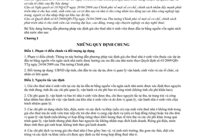 Thông tư 17/2009/TT-BXD phương pháp xác định giá cho thuê nhà ở sinh viên đầu tư bằng nguồn vốn ngân sách nhà nước