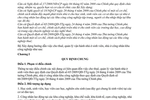 Thông tư 13/2009/TT-BXD cho thuê, quản lý vận hành nhà ở sinh viên công nhân khu công nghiệp