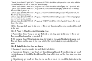 Thông tư 19/2009/TT-BXD quy định quản lý đầu tư xây dựng khu công nghiệp kinh tế