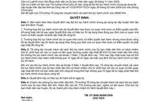 Quyết định 1737/QĐ-UBND công bố Bộ thủ tục hành chính chung