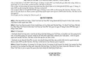 Quyết định 2358/QĐ-BVHTTDL phê duyệt đề án tổ chức Tuần Việt Nam Nam Phi khuôn khổ Kế hoạch tổ chức Tuần văn hóa Việt Nam nước ngoài 2009