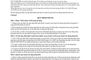 Thông tư 21/2009/TT-BXD lập, thẩm định, phê duyệt quản lý quy hoạch xây dựng nông thôn