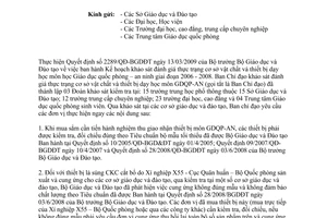 Công văn 5446/BGDĐT-GDQP mua sắm, nghiệm thu, sử dụng và quản lý thiết bị dạy học môn học Giáo dục quốc phòng – an ninh