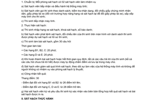 Công văn 2660/CĐBVN-QLPT&NL quy trình sát hạch lái xe ôtô hạng B1 B2 C D E