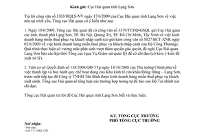 Công văn 3921/TCHQ-GSQL vướng mắc khi thực hiện Quyết định 24/2009/QĐ-TTg Thanh tra Chính phủ