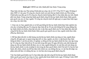 Công văn 121/CCTTHC quyết định công bố bộ thủ tục hành chính thuộc thẩm quyền giải quyết của các sở, ban, ngành