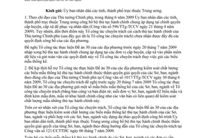 Công văn 126/CCTTHC gửi quyết định công bố bộ thủ tục hành chính chung cấp huyện, cấp xã thuộc thẩm quyền giải quyết của các Sở, ban, ngành