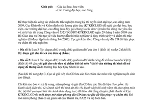 Công văn 500/KTKĐCLGD chấm thi trắc nghiệm tuyển sinh đại học, cao đẳng năm 2009