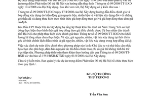 Công văn 1402/BXD-KTXD hướng dẫn thực hiện Thông tư 09/2008/TT-BXD