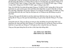 Công văn 4118/TCHQ-GSQL thông báo các văn bản không còn giá trị thực hiện