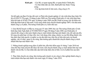 Công văn 1151/TTg-ĐMDN thực hiện Chỉ thị của Thủ tướng Chính phủ