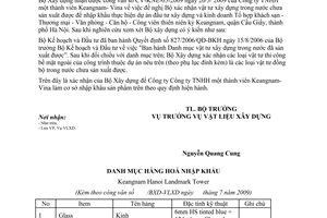 Công văn 53/BXD-VLXD xác nhận vật tư xây dựng trong nước chưa sản xuất được