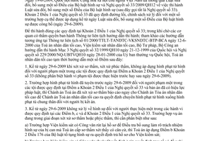 Công văn số 105/TANDTC-KHXX thi hành khoản 2 Điều 1 Nghị quyết 33/2009/QH12 của Quốc hội