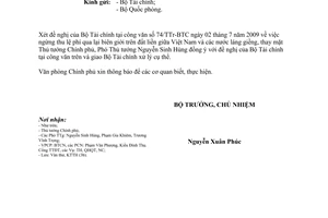 Công văn 4892/VPCP-KTTH ngừng thu lệ phí qua lại biên giới đất liền