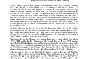 Công văn 108/HĐ-TĐKT hướng dẫn thủ tục Tờ trình, trích Biên bản