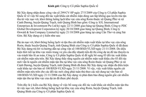 Công văn 57/BXD-VLXD bổ sung đối tác xuất khẩu cát nhiễm mặn san lấp tận thu