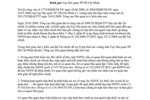 Công văn 4399/TCHQ-KTTT xử lý điều chỉnh thuế