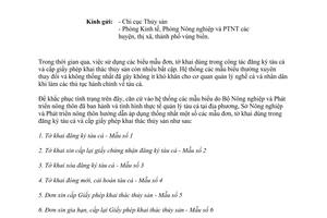 Công văn 1743/SNN-TS hướng dẫn mẫu đơn, tờ khai dùng trong quản lý tàu cá