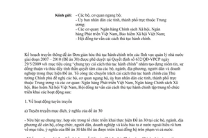 Công văn 166/CCTTHC hướng dẫn thực hiện Kế hoạch truyền thông