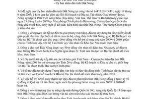 Công văn 1319/TTg-ĐP xử lý kiến nghị của tỉnh Đắk Nông