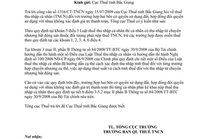 Công văn 3111/TCT-TNCN về thuế thu nhập cá nhân hoạt động chuyển nhượng bất động sản