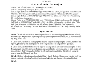 Quyết định 61/2009/QĐ-UBND  quản lý thu thuế tài nguyên, phí bảo vệ môi trường hoạt động khai thác thu mua tài nguyên khoáng sản