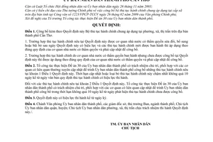 Quyết định 1980/QĐ-UBND công bố Bộ thủ tục hành chính chung