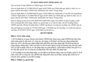 Quyết định 25/2009/QĐ-UBND chức năng nhiệm vụ quyền hạn Sở Tư pháp Long An