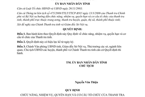 Quyết định 480/QĐ-UBND năm 2009 chức năng nhiệm vụ quyền hạn Thanh tra Bình Định