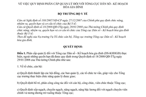 Quyết định 2374/QĐ-BYT quy định phân cấp quản lý Tổng cục Dân số - Kế hoạch hóa gia đình