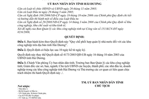 Quyết định 20/2009/QĐ-UBND ban hành quy chế phối hợp quản lý nhà nước khu công nghiệp địa bàn tỉnh Hải Dương