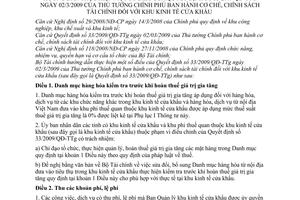 Thông tư 137/2009/TT-BTC hướng dẫn Quyết định 33/2009/QĐ-TTg cơ chế, chính sách tài chính khu kinh tế cửa khẩu