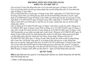 Nghị quyết 205/2009/NQ-HĐND mức thu, quản lý sử dụng lệ phí cấp bản sao, lệ phí chứng thực