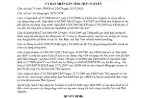 Quyết định 20/2009/QĐ-UBND hệ số điều chỉnh dự toán xây dựng công trình