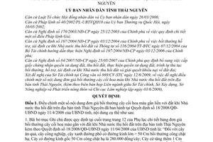 Quyết định 19/2009/QĐ-UBND điều chỉnh đơn giá bồi thường cây cối hoa màu gắn liền với đất khi Nhà nước thu hồi đất trên địa bàn tỉnh Thái Nguyên