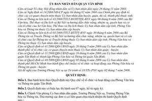 Quyết định 07/2009/QĐ-UBND quy chế tổ chức hoạt động Phòng Văn hóa Thông tin quận Tân Bình