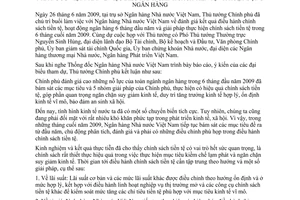 Thông báo 193/TB-VPCP kết luận Thủ tướng Chính phủ làm việc Ngân hàng nhà nước Việt Nam điều hành chính sách tiền tệ hoạt động ngân hàng