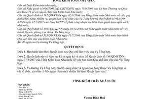 Quyết định 787/QĐ-KTNN quy chế làm việc Vụ Tổng hợp