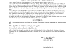 Quyết định 50/2009/QĐ-UBND ban hành quy định tuyển dụng viên chức ngành giáo dục đào tạo thành phố Hồ Chí Minh