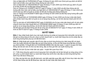 Quyết định 3305/QĐ-UBND danh mục tuyến đường cho phép sử dụng tạm thời vỉa hè bãi giữ xe công cộng thu phí kinh doanh buôn bán đậu xe lòng đường